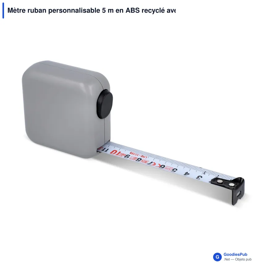 Mètre ruban personnalisable 5 m en ABS recyclé avec logo - SizeSure - Image 3