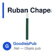 Ruban Chapeau Polyester personnalisable avec logo - Miniature 1