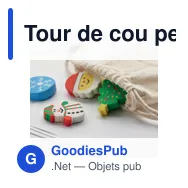 Tour de cou personnalisable avec logo - Set de 4 gommes de Noël - Miniature 4