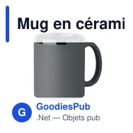 Mug en céramique personnalisable RUBY avec logo - Miniature 1