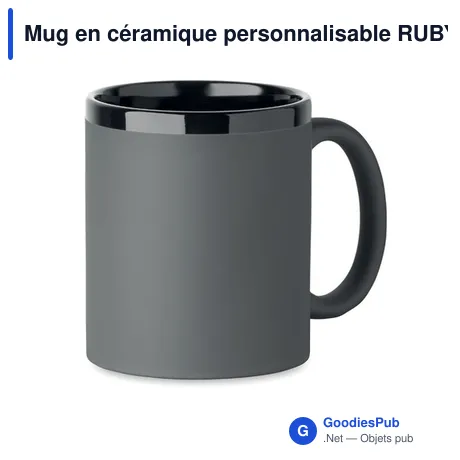 Mug en céramique personnalisable RUBY avec logo