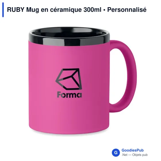 Mug en céramique personnalisable RUBY avec logo - Image 12
