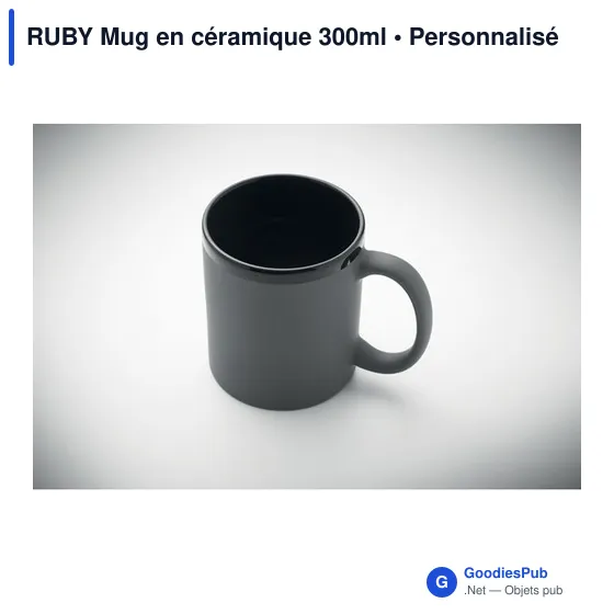 Mug en céramique personnalisable RUBY avec logo - Image 3