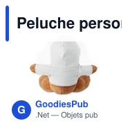 Peluche personnalisable Renne avec capuche - RUDOLPHavec logo - Miniature 11