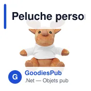 Peluche personnalisable Renne avec capuche - RUDOLPHavec logo - Miniature 8