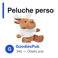 Peluche personnalisable Renne avec capuche - RUDOLPHavec logo - Miniature 9