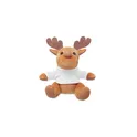 Variante blanc - Peluche personnalisable Renne avec capuche - RUDOLPHavec logo