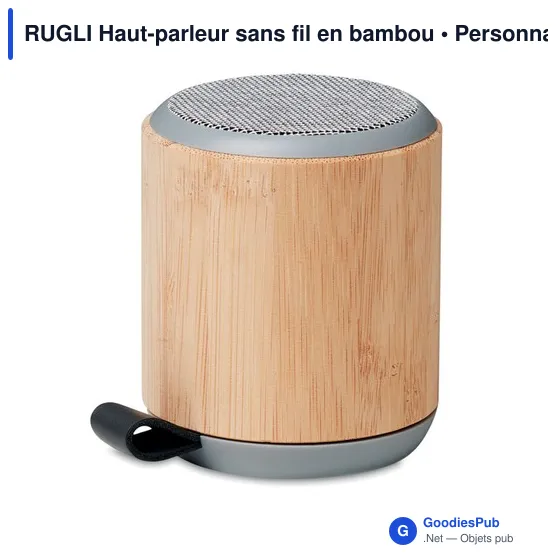 RUGLI Haut-parleur sans fil en bambou - Image 1