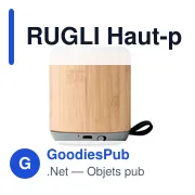 RUGLI Haut-parleur sans fil en bambou - Miniature 2