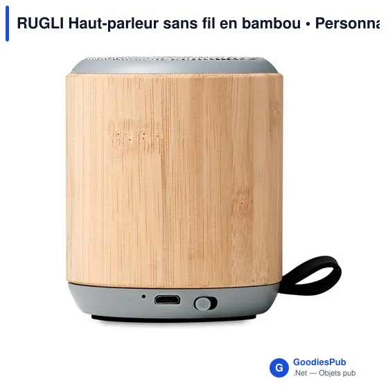 RUGLI Haut-parleur sans fil en bambou - Image 2