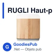 RUGLI Haut-parleur sans fil en bambou - Miniature 3