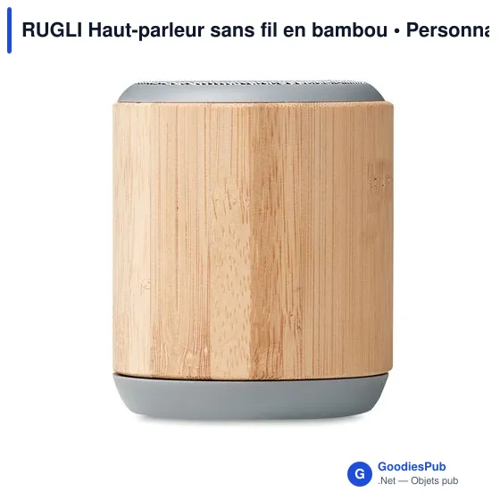 RUGLI Haut-parleur sans fil en bambou - Image 3