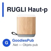 RUGLI Haut-parleur sans fil en bambou - Miniature 4