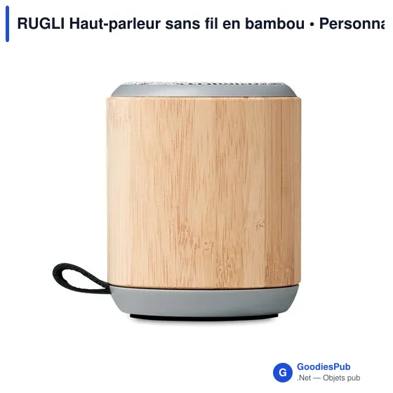 RUGLI Haut-parleur sans fil en bambou - Image 4