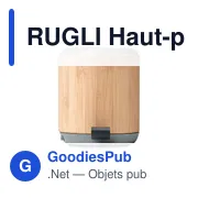 RUGLI Haut-parleur sans fil en bambou - Miniature 5