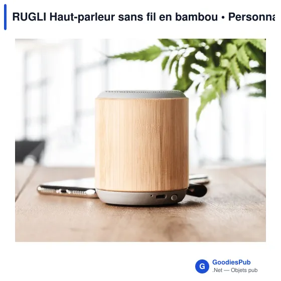 RUGLI Haut-parleur sans fil en bambou - Image 6