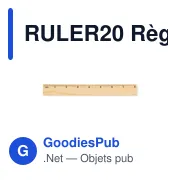 Règle en bois personnalisable 20 cm avec logo - RULER20 - Miniature 2
