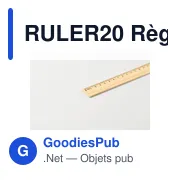 Règle en bois personnalisable 20 cm avec logo - RULER20 - Miniature 3