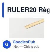 Règle en bois personnalisable 20 cm avec logo - RULER20 - Miniature 4