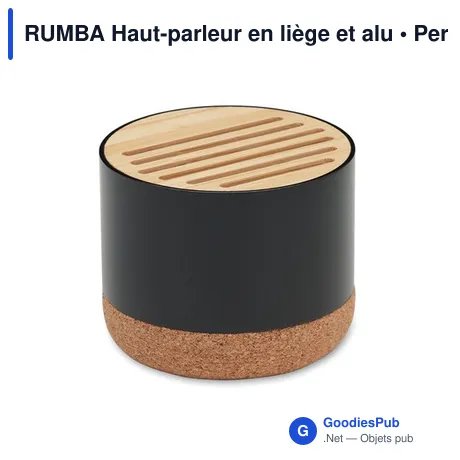 RUMBA Haut-parleur en liège et alu