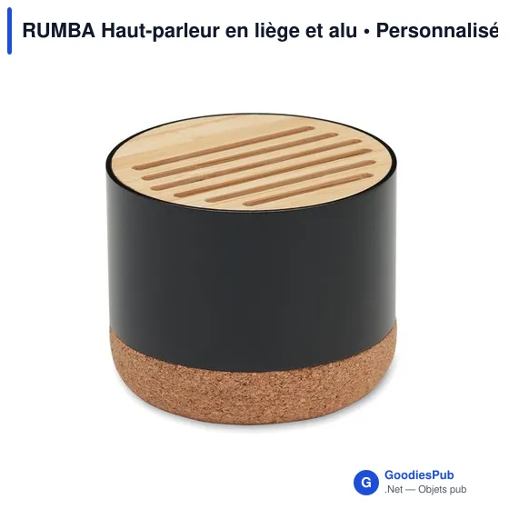 RUMBA Haut-parleur en liège et alu - Image 1