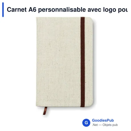 Carnet A6 personnalisable avec logo pour entreprises