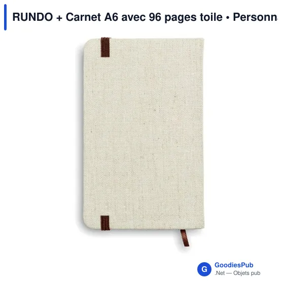 Carnet A6 personnalisable avec logo pour entreprises - Image 3