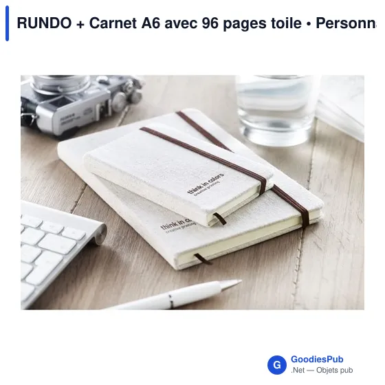 Carnet A6 personnalisable avec logo pour entreprises - Image 5