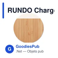 RUNDO Chargeur sans fil en bambou - Miniature 3