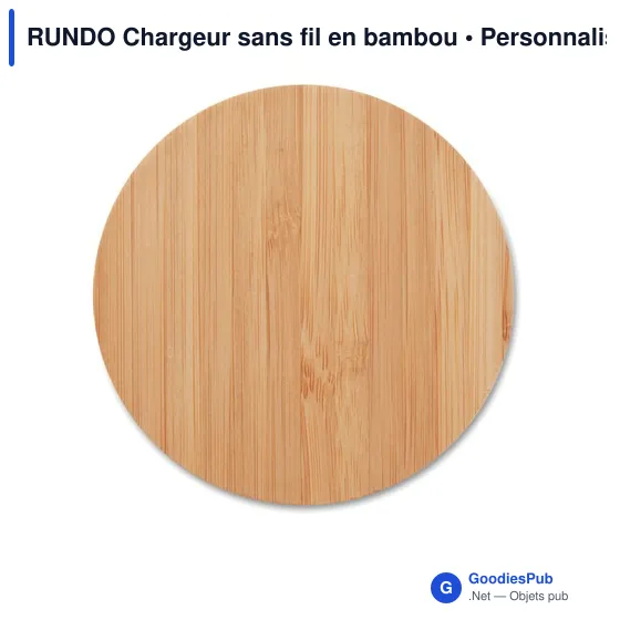 RUNDO Chargeur sans fil en bambou - Image 3
