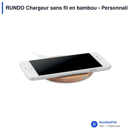 RUNDO Chargeur sans fil en bambou - Image 4