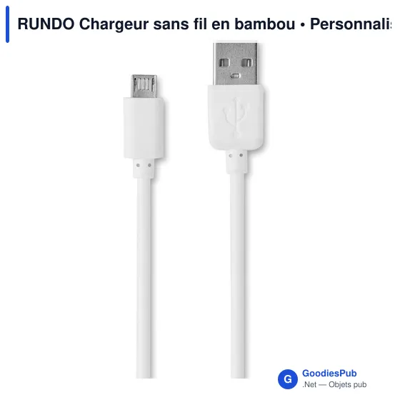 RUNDO Chargeur sans fil en bambou - Image 5