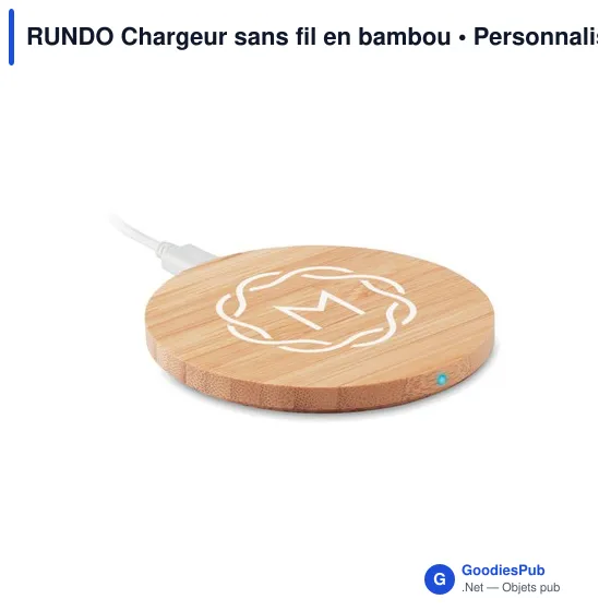 RUNDO Chargeur sans fil en bambou - Image 6