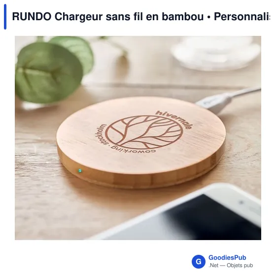 RUNDO Chargeur sans fil en bambou - Image 7