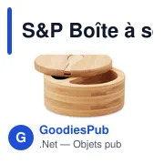 S&P Boîte à sel et poivre bambou - Miniature 1