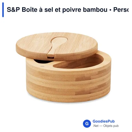 S&P Boîte à sel et poivre bambou
