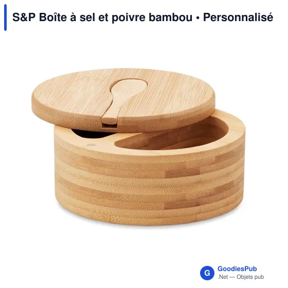 S&P Boîte à sel et poivre bambou - Image 1