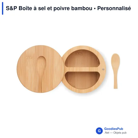 S&P Boîte à sel et poivre bambou - Image 2