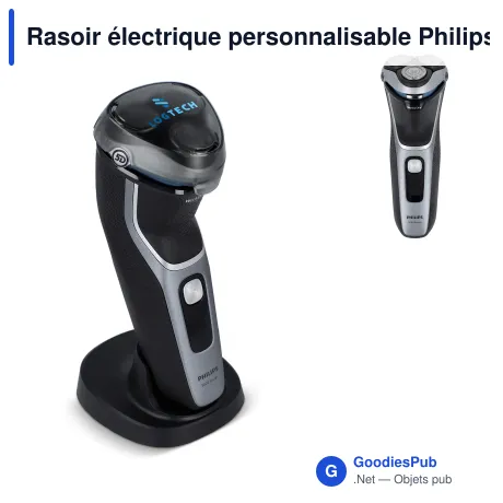 Rasoir électrique personnalisable Philips en ABS noir avec logo - S3341