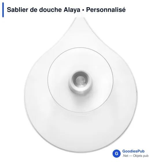 Sablier de douche personnalisable avec logo - Alaya - Image 1
