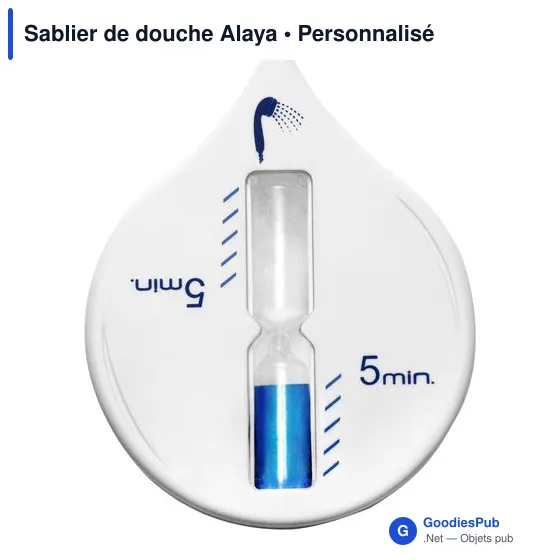 Sablier de douche personnalisable avec logo - Alaya - Image 2