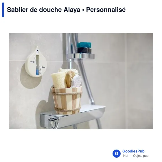 Sablier de douche personnalisable avec logo - Alaya - Image 3