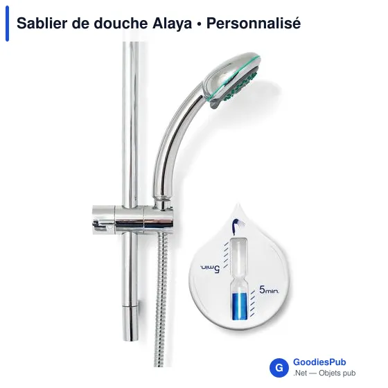 Sablier de douche personnalisable avec logo - Alaya - Image 4