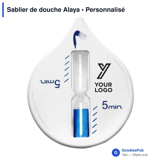 Sablier de douche personnalisable avec logo - Alaya - Image 5