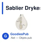 Sablier personnalisable Drykes pour mesurer le temps de doucheavec logo - Miniature 1