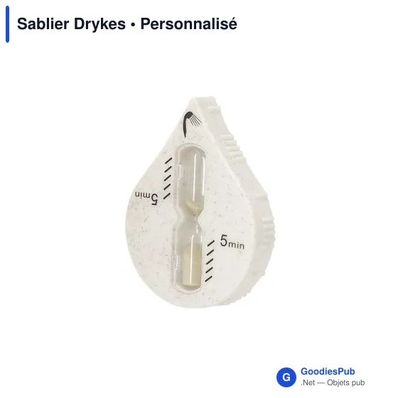 Sablier personnalisable Drykes pour mesurer le temps de doucheavec logo - Image 1