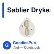 Sablier personnalisable Drykes pour mesurer le temps de doucheavec logo - Miniature 2
