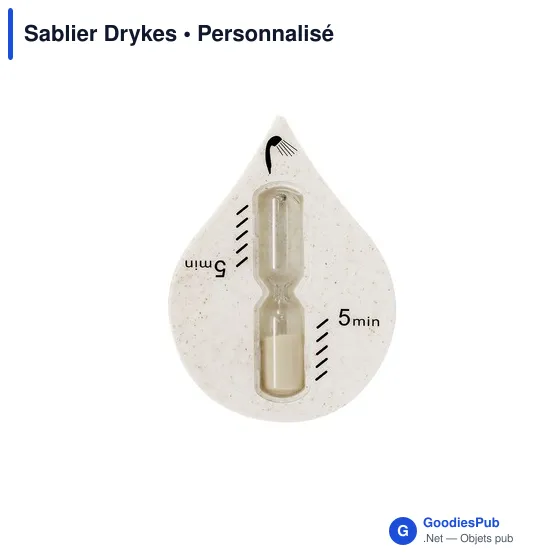 Sablier personnalisable Drykes pour mesurer le temps de doucheavec logo - Image 2