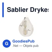 Sablier personnalisable Drykes pour mesurer le temps de doucheavec logo - Miniature 3