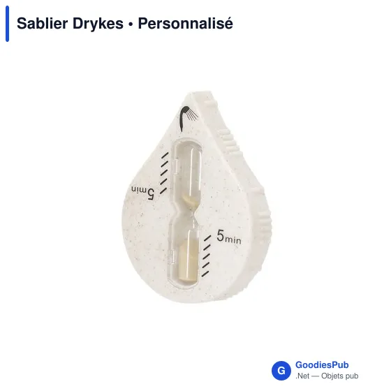 Sablier personnalisable Drykes pour mesurer le temps de doucheavec logo - Image 3